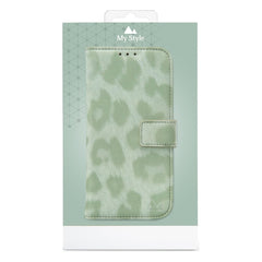 My Style Flex Wallet For Apple Iphone 15 Pro Green Leopard - 123TelecomShop