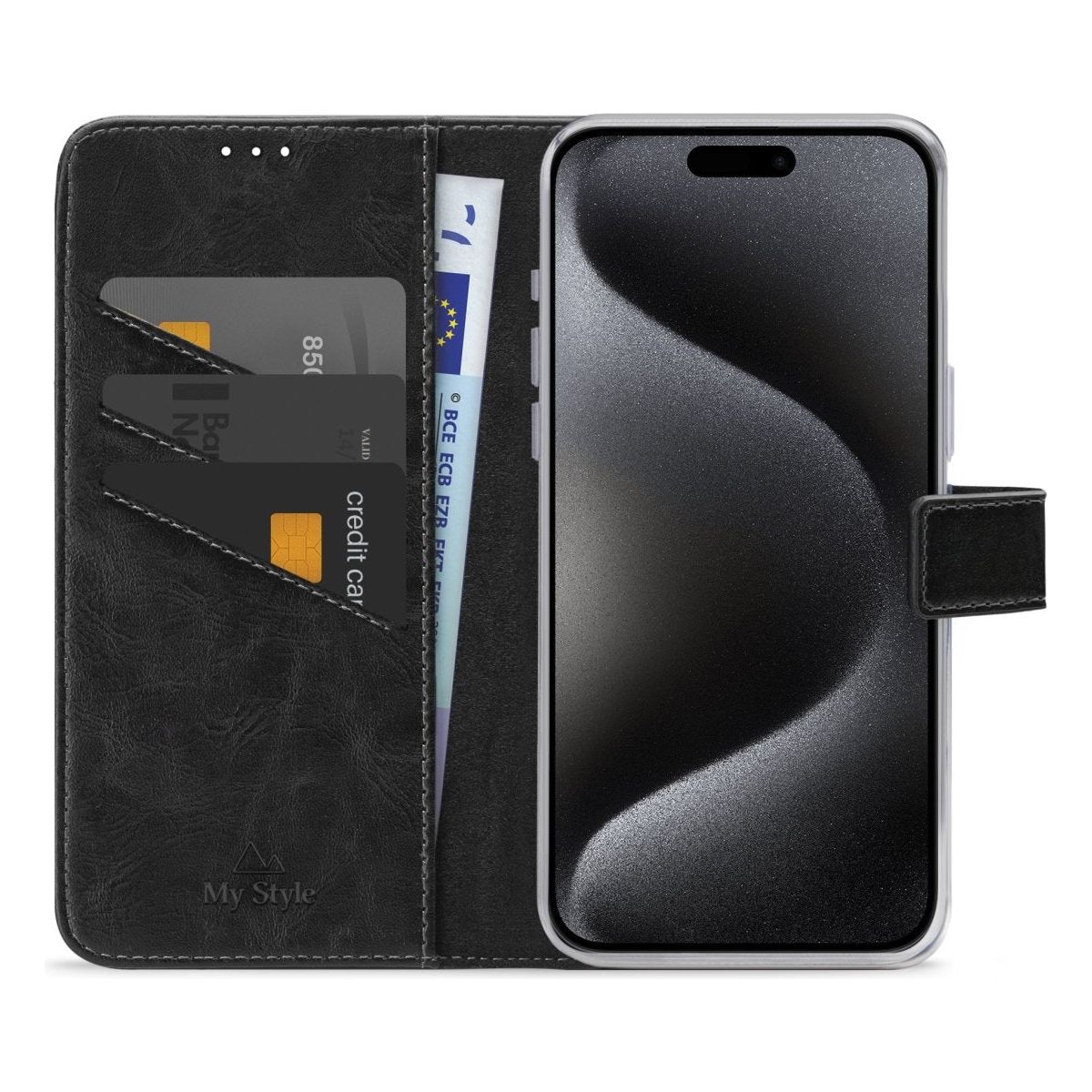 My Style Flex Wallet For Apple Iphone 15 Pro Max Black - 123TelecomShop