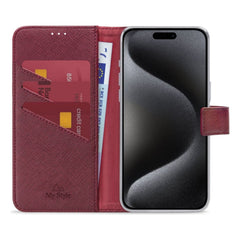 My Style Flex Wallet For Apple Iphone 15 Pro Max Bordeaux - 123TelecomShop