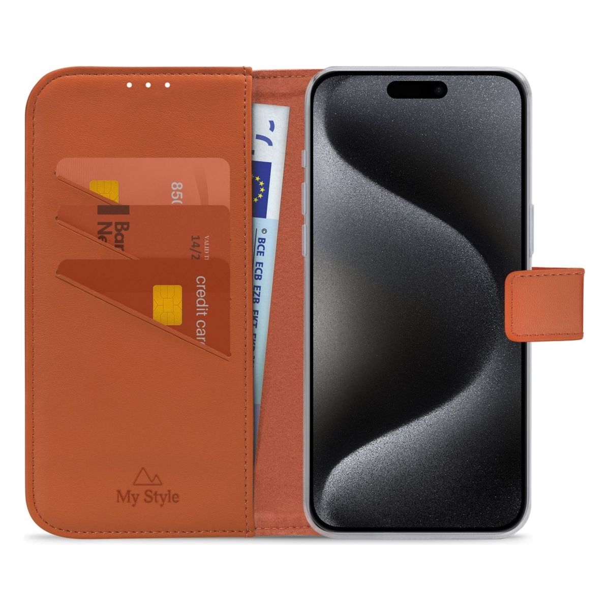 My Style Flex Wallet For Apple Iphone 15 Pro Max Rust Red - 123TelecomShop