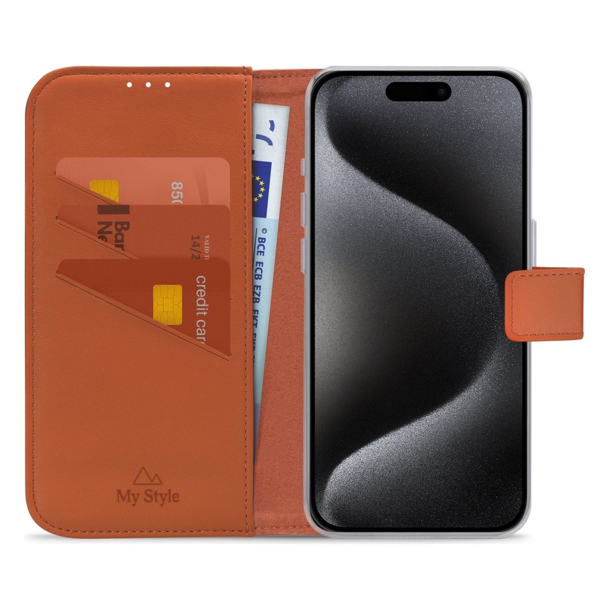 My Style Flex Wallet For Apple Iphone 15 Pro Rust Red - 123TelecomShop