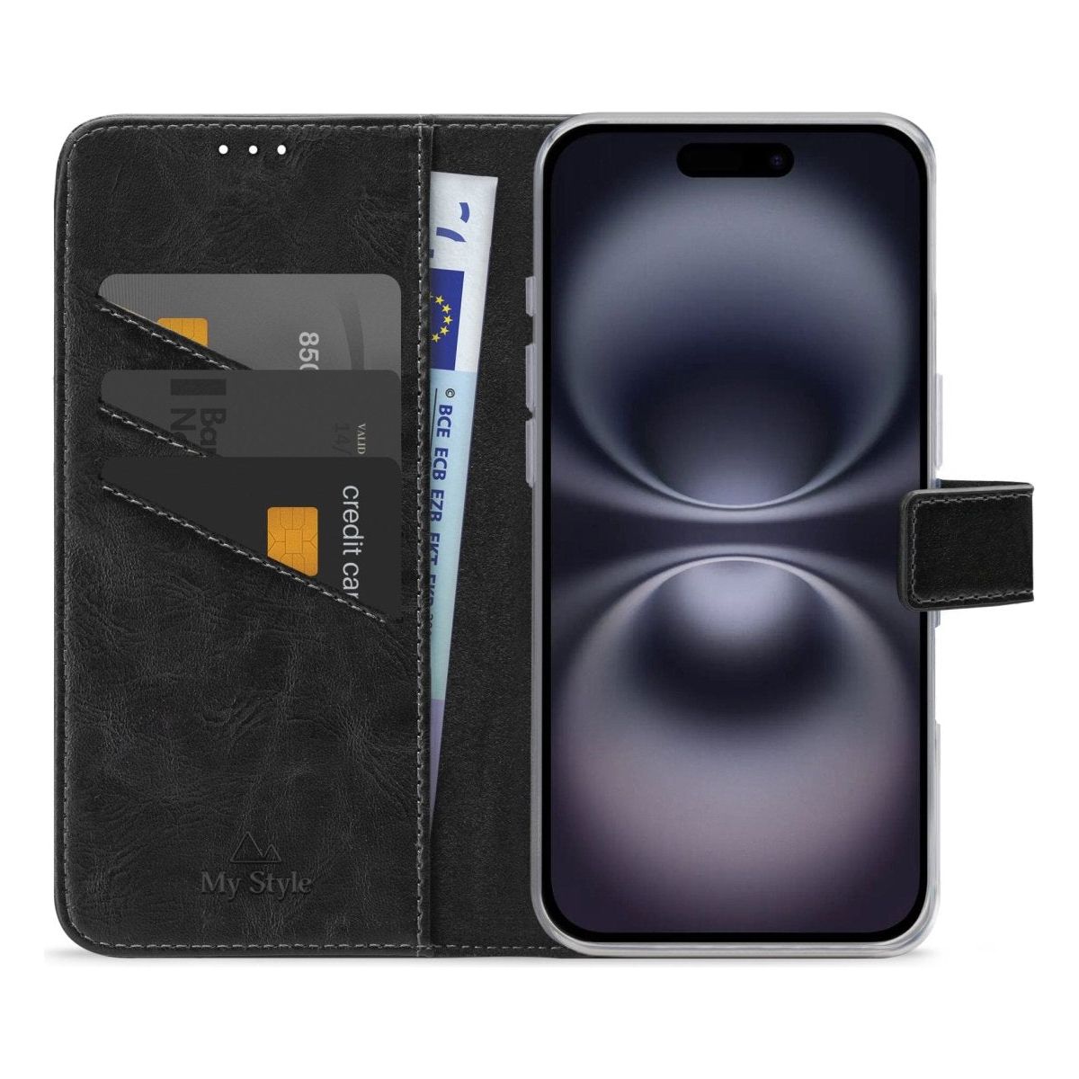 My Style Flex Wallet For Apple Iphone 16 Plus Black - 123TelecomShop