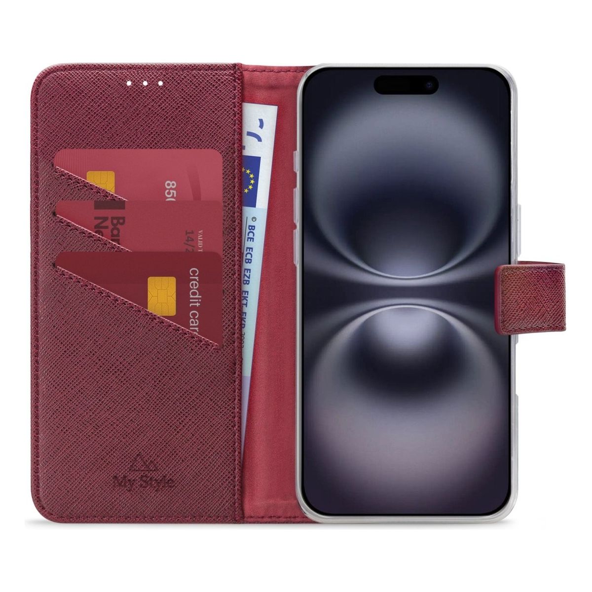 My Style Flex Wallet For Apple Iphone 16 Plus Bordeaux - 123TelecomShop