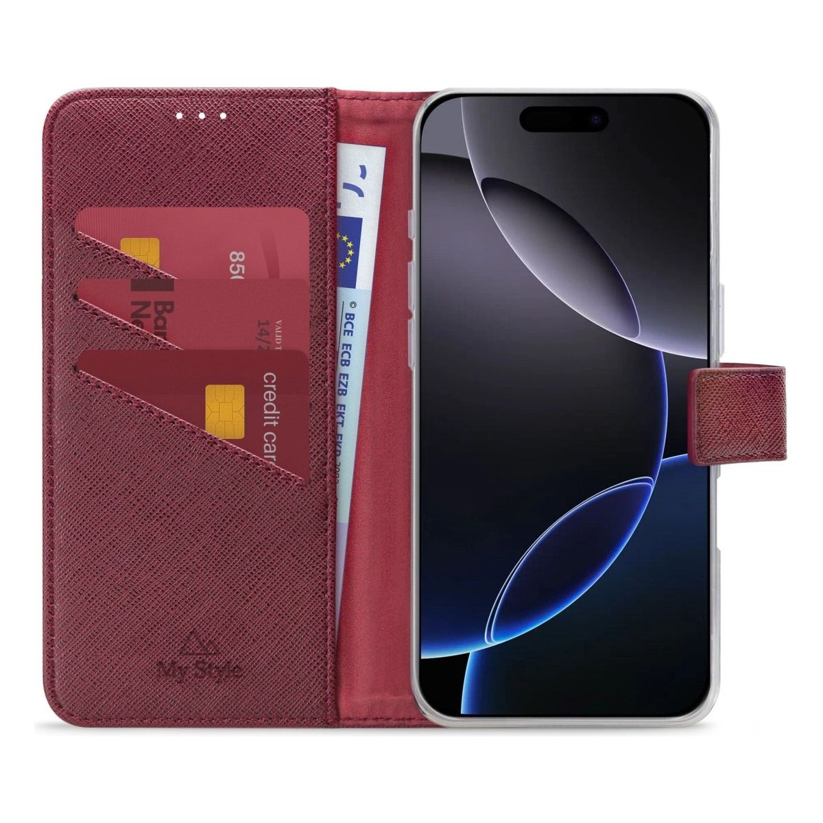 My Style Flex Wallet For Apple Iphone 16 Pro Bordeaux - 123TelecomShop