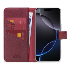My Style Flex Wallet For Apple Iphone 16 Pro Max Bordeaux - 123TelecomShop