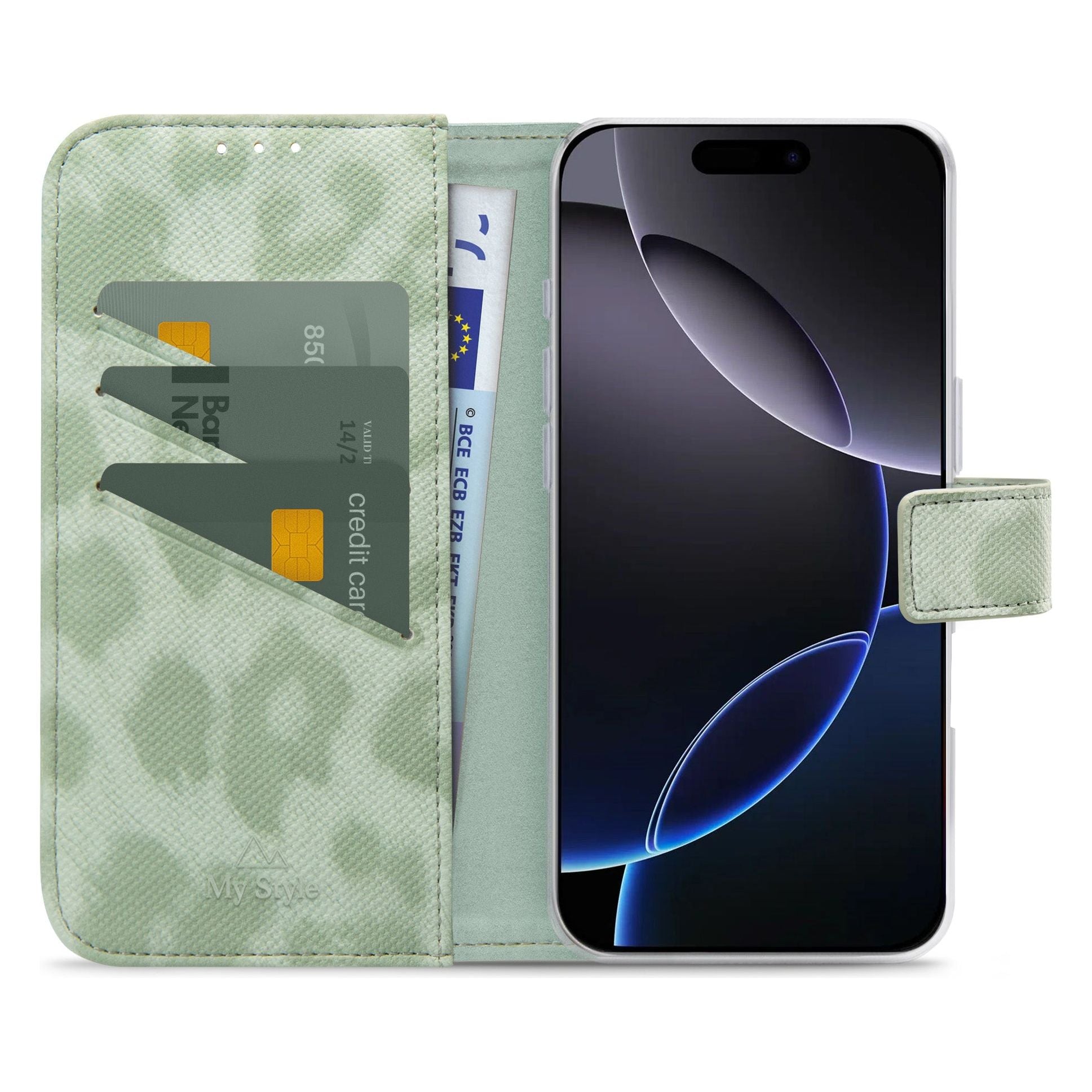 My Style Flex Wallet For Apple Iphone 16 Pro Max Green Leopard - 123TelecomShop