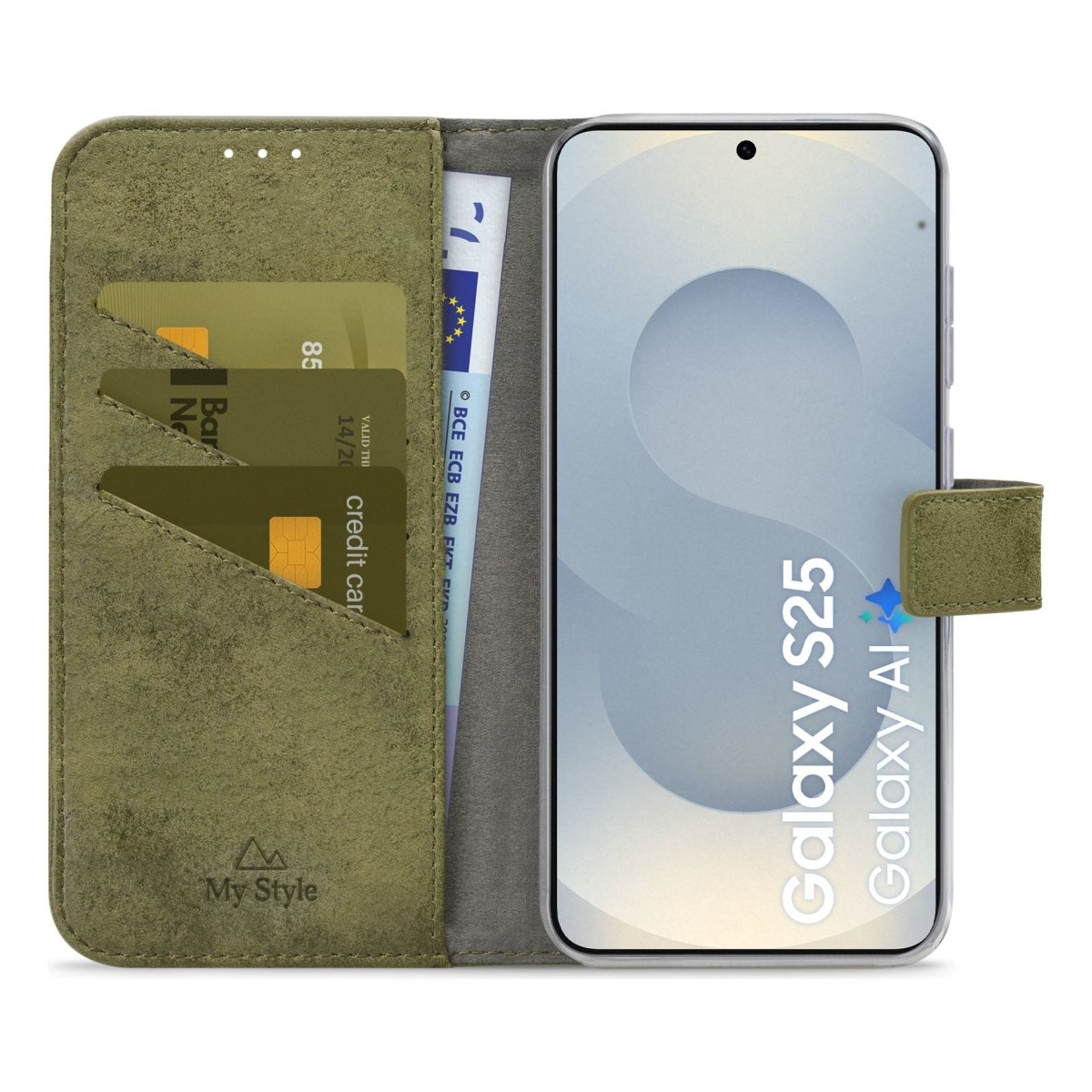 My Style Flex Wallet For Samsung Galaxy S25 5G Olive - 123TelecomShop