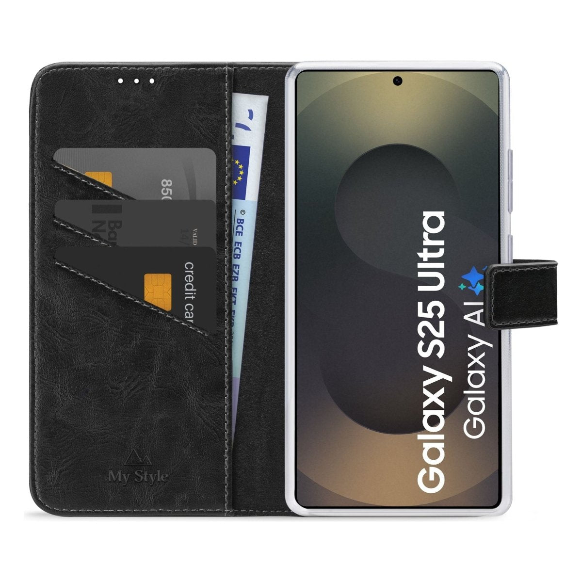 My Style Flex Wallet For Samsung Galaxy S25 Ultra 5G Black - 123TelecomShop