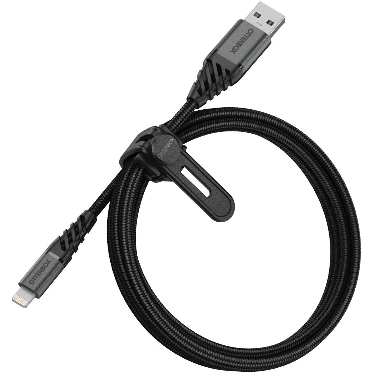 Otterbox Nylon Braided Charge/Sync Cable Apple Lightning 1M Black - 123TelecomShop