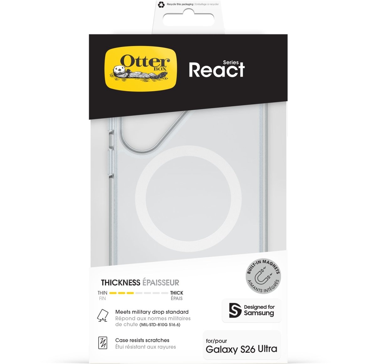 Otterbox React Magnets Series Samsung Galaxy S26 Ultra 5G Clear - 123TelecomShop