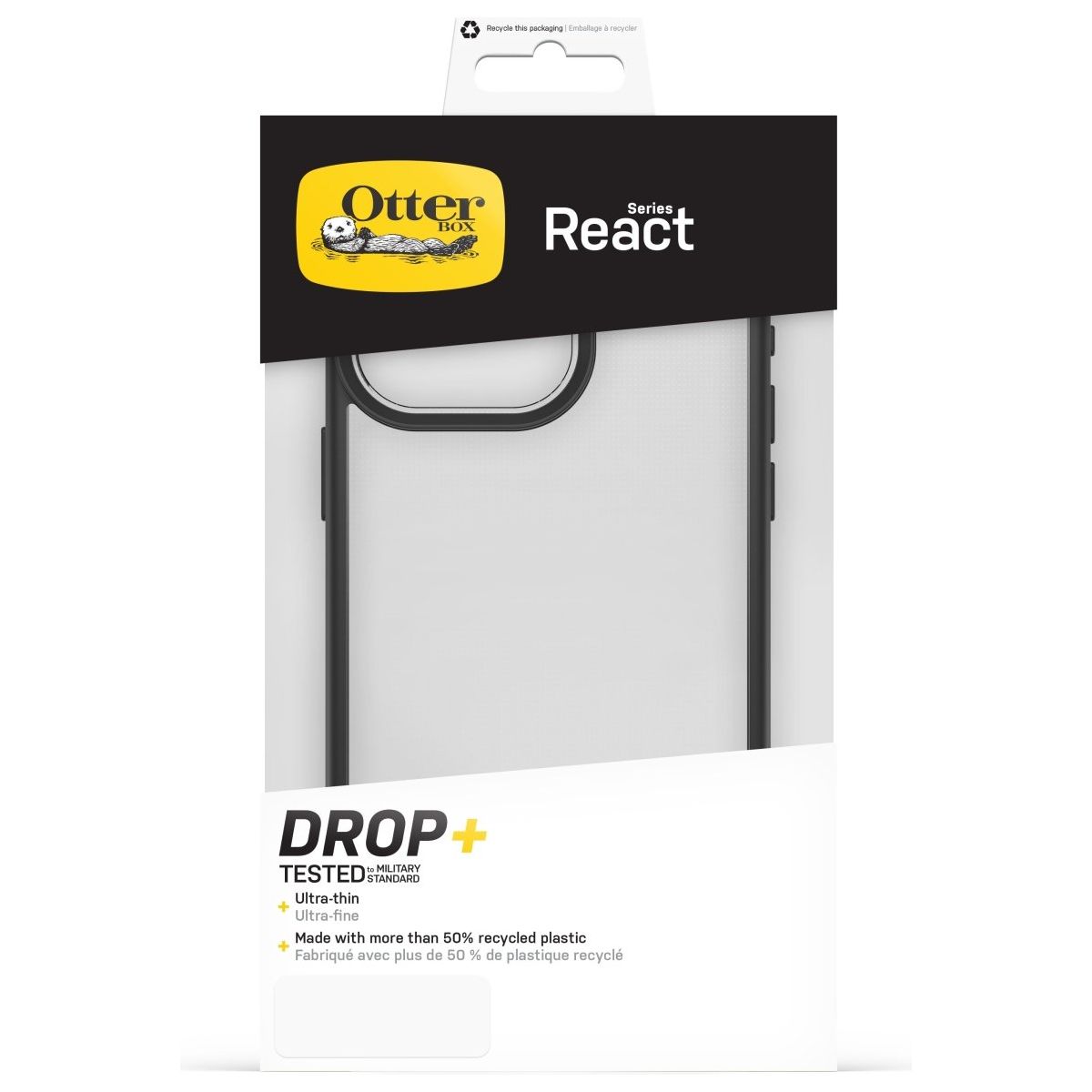 Otterbox React Series Apple Iphone 15 Pro Max Clear/Black - 123TelecomShop