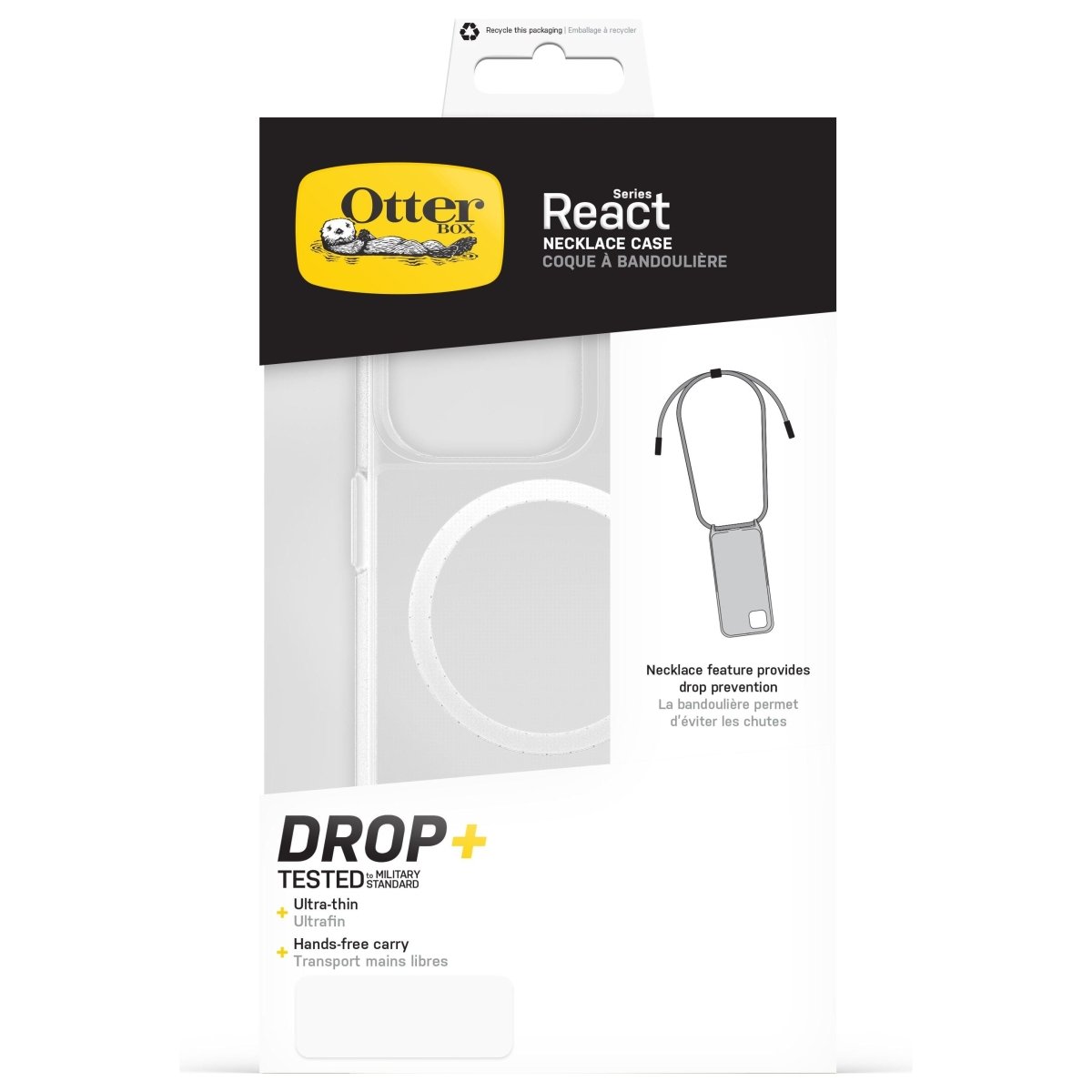 Otterbox React Series Necklace Magsafe Apple Iphone 15 Pro Clear - 123TelecomShop
