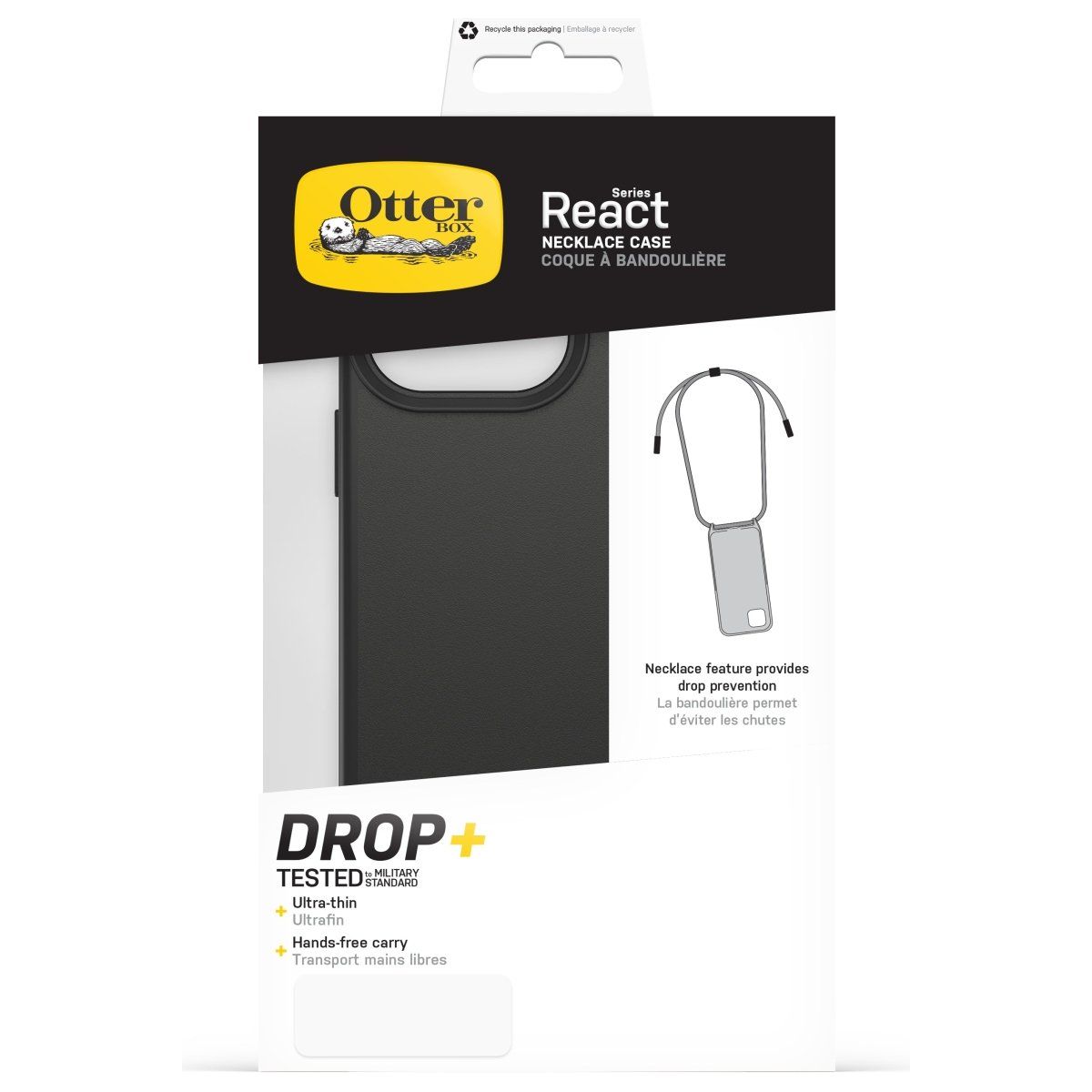 Otterbox React Series Necklace Magsafe Apple Iphone 15 Pro Max Black - 123TelecomShop