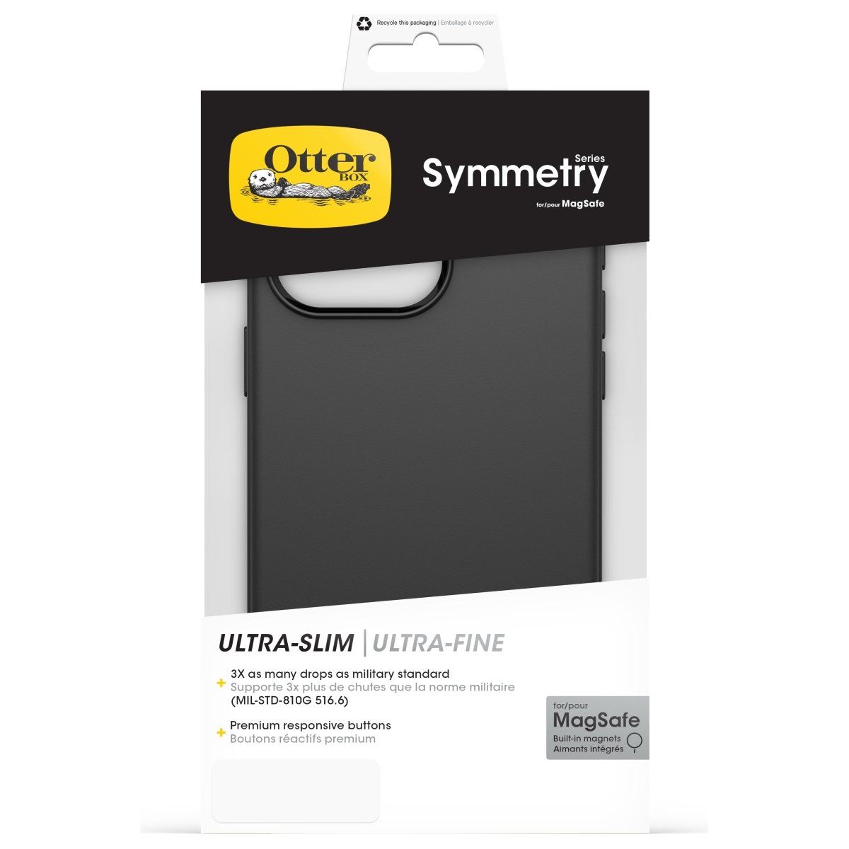 Otterbox Symmetry+ Case Apple Iphone 15 Pro Max Black - 123TelecomShop