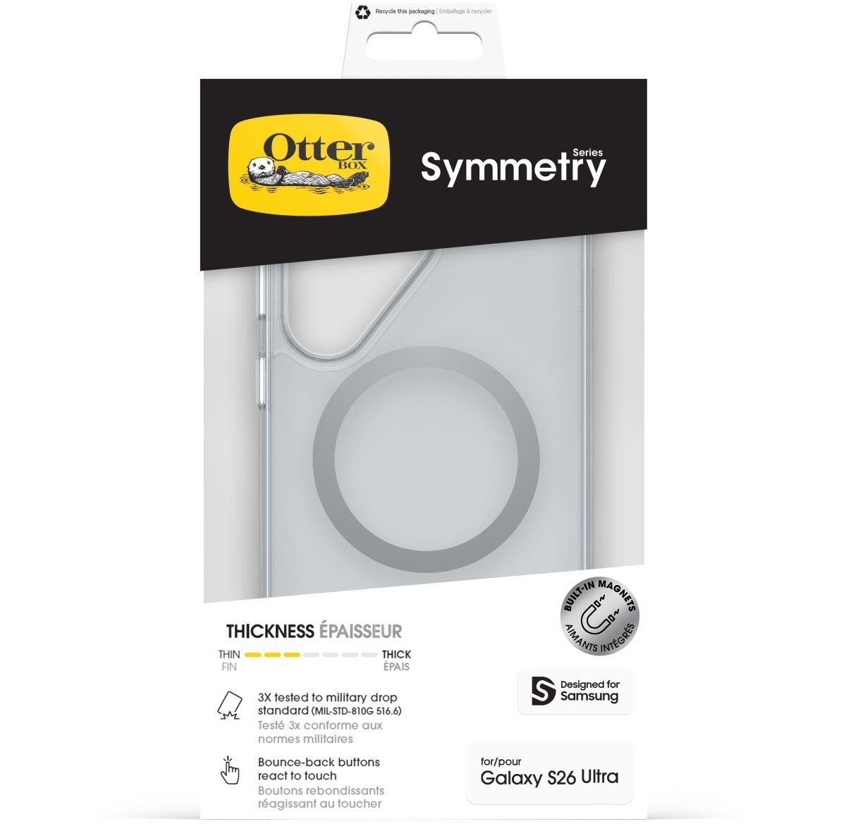 Otterbox Symmetry Clear Magnets Case Samsung Galaxy S26 Ultra 5G Clear - 123TelecomShop