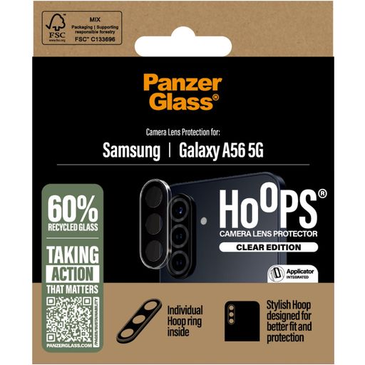 PanzerGlass Samsung Galaxy A56 5G Hoops Camera Protector, Zwart - 123TelecomShop