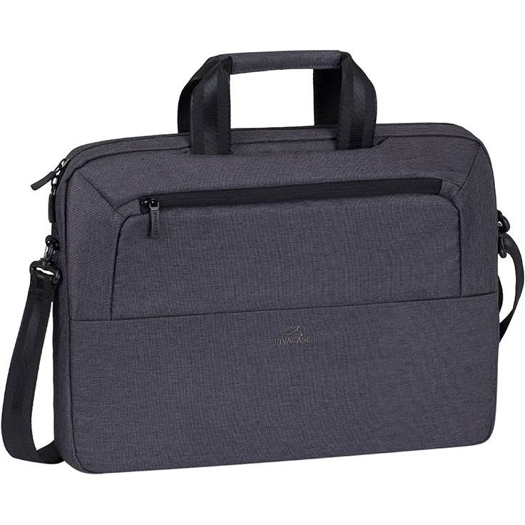 Rivacase Suzuka Laptop Bag 15.6Inch Black - 123TelecomShop