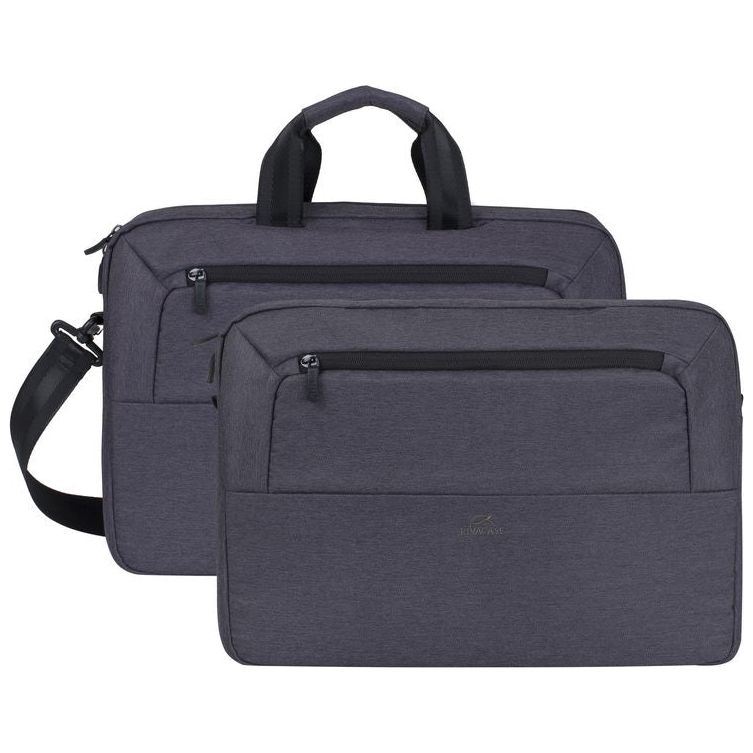 Rivacase Suzuka Laptop Bag 15.6Inch Black - 123TelecomShop