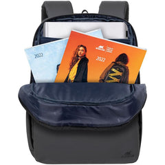 Rivacase Tegel Coated Eco Laptop Backpack 15.6Inch Black - 123TelecomShop