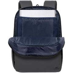 Rivacase Tegel Coated Eco Laptop Backpack 15.6Inch Black - 123TelecomShop