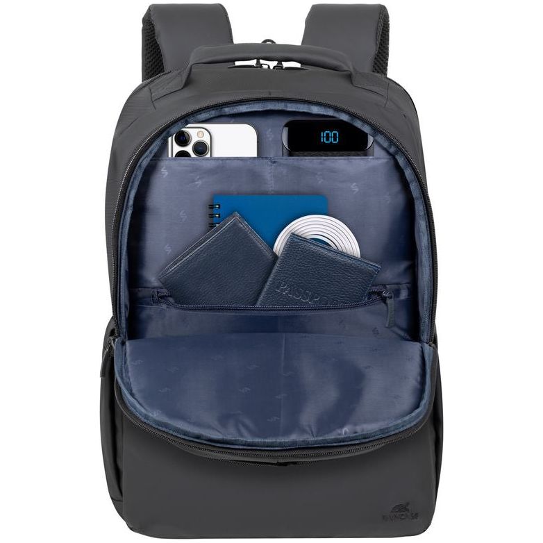 Rivacase Tegel Coated Eco Laptop Backpack 15.6Inch Black - 123TelecomShop