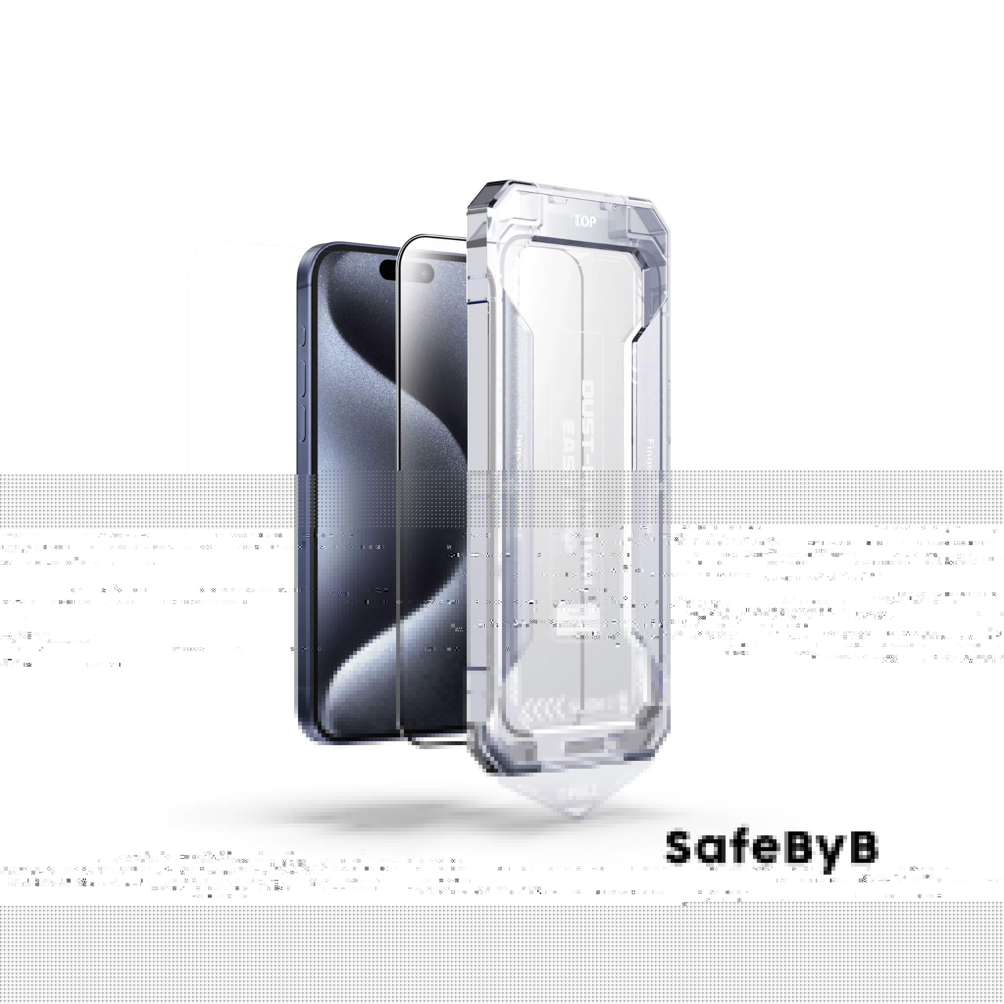 SafeByB Clear Tempered Glass iPhone 12/12 Pro met Installatietray Dust Removal - 123TelecomShop