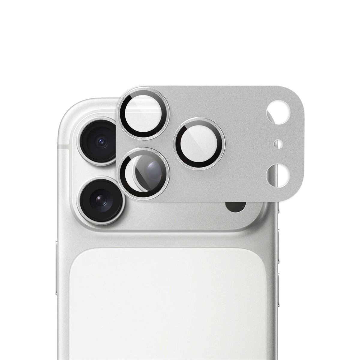 ScreenArmor iPhone 17 Pro Camera Lens Protector Tempered Glass Zilver - 123TelecomShop