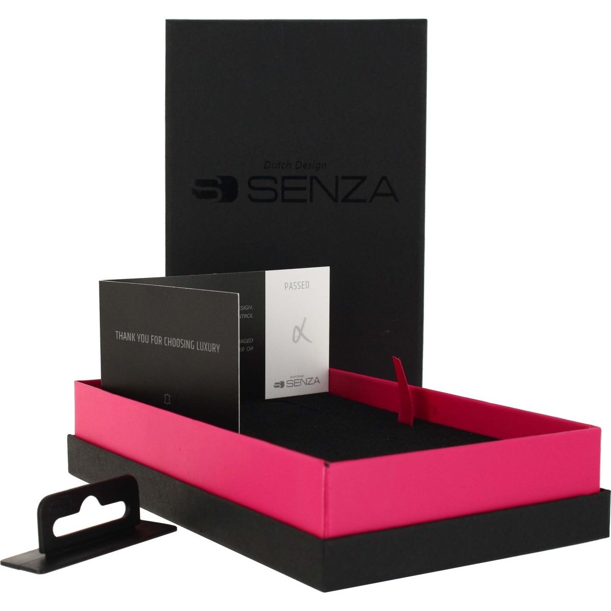 Senza Premium Leather Charge/Sync Cable Usb-C 1.5M. 15W Black - 123TelecomShop
