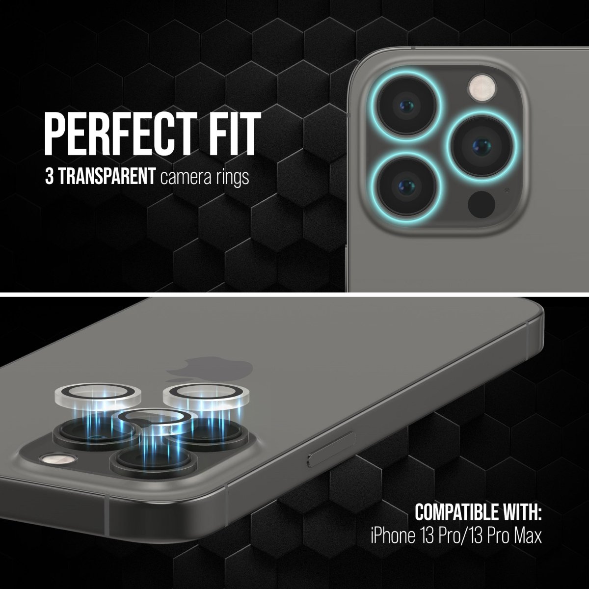 Striker Single Lens Glass Camera Protector - Transparent - Apple Iphone 13 Pro/13 Pro Max - 123TelecomShop