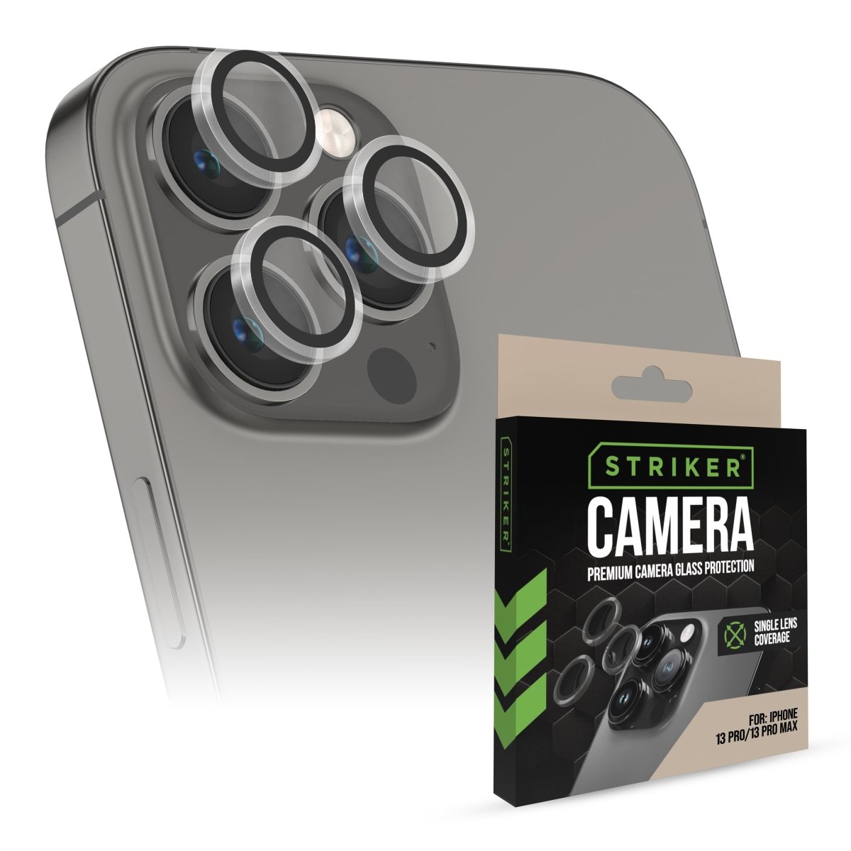Striker Single Lens Glass Camera Protector - Transparent - Apple Iphone 13 Pro/13 Pro Max - 123TelecomShop