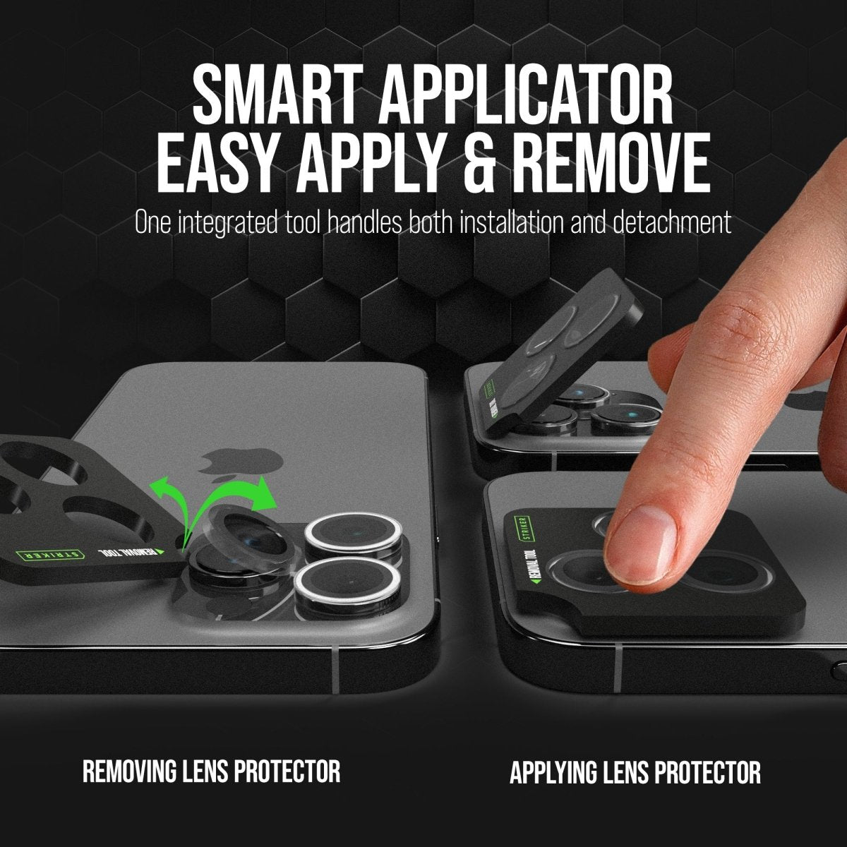 Striker Single Lens Glass Camera Protector - Transparent - Apple Iphone 14 Pro/14 Pro Max/16 Pro/16 Pro Max - 123TelecomShop