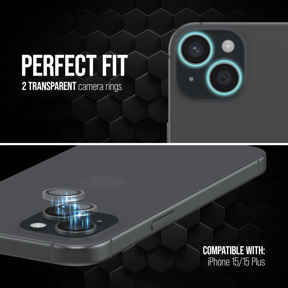 Striker Single Lens Glass Camera Protector - Transparent - Apple Iphone 15/15 Plus - 123TelecomShop