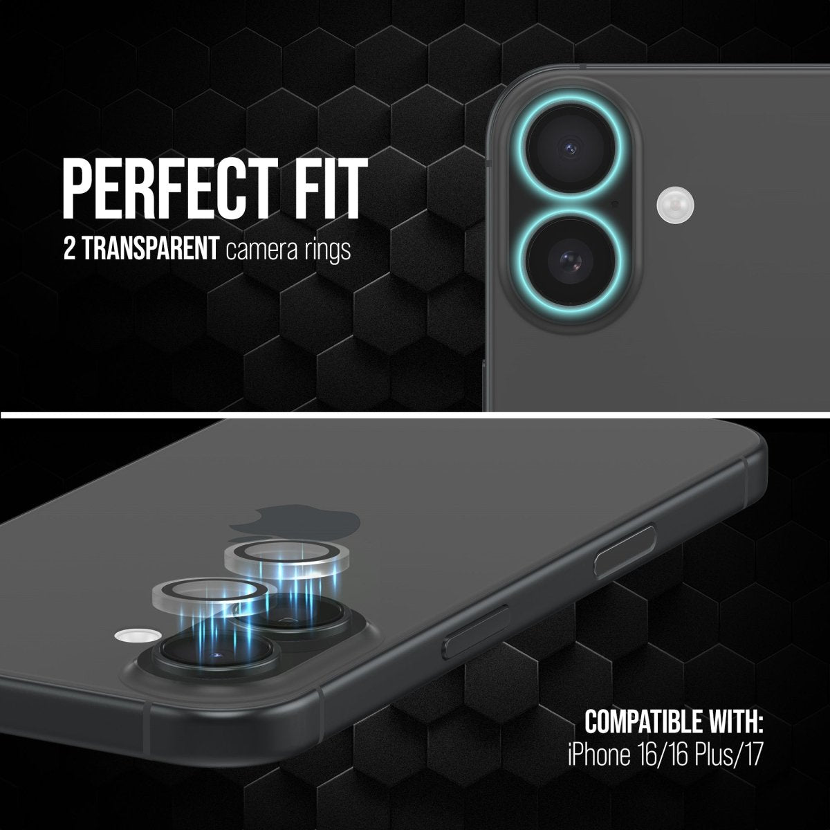 Striker Single Lens Glass Camera Protector - Transparent - Apple Iphone 16/16 Plus/17 - 123TelecomShop