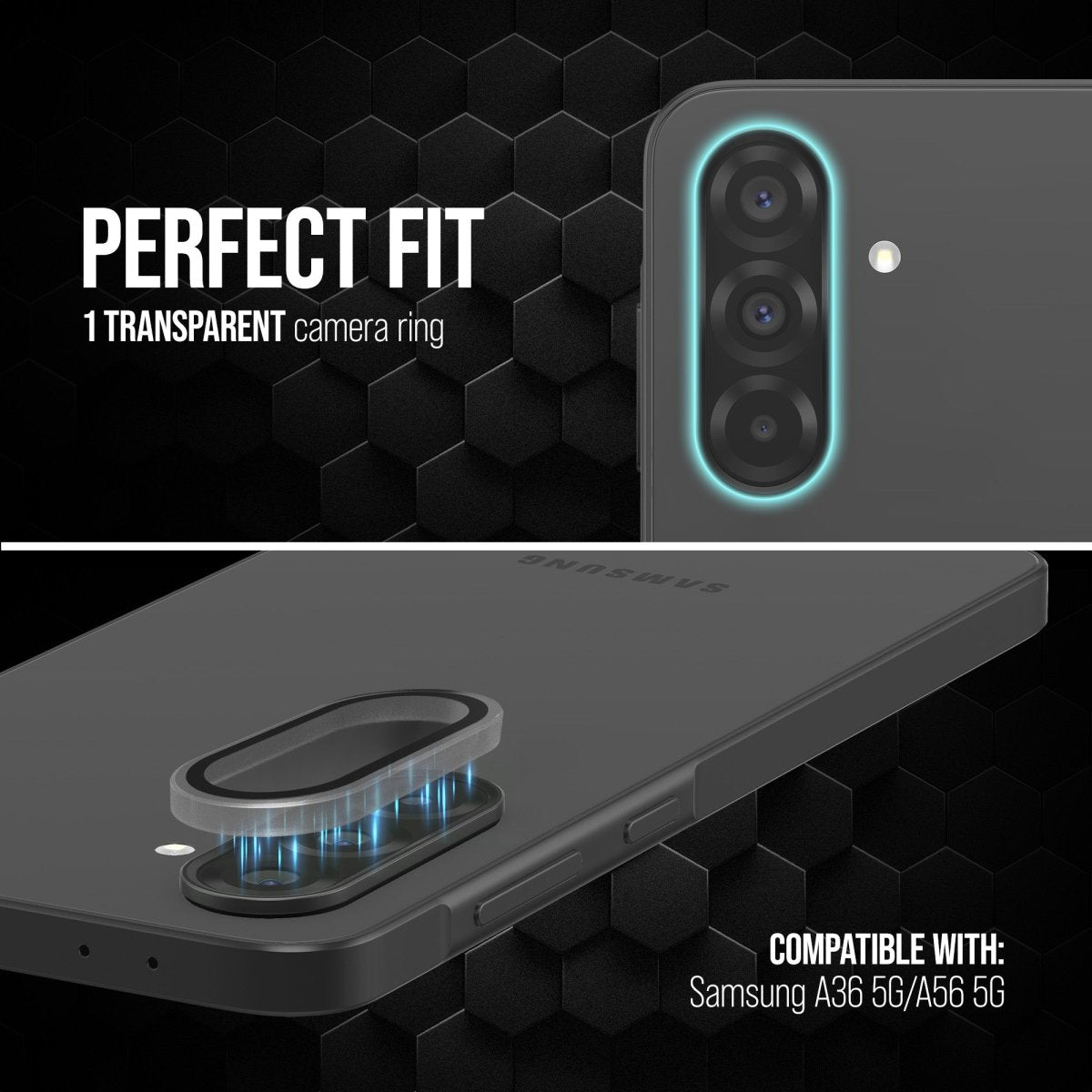 Striker Single Lens Glass Camera Protector - Transparent - Samsung Galaxy A36 5G/A56 5G - 123TelecomShop