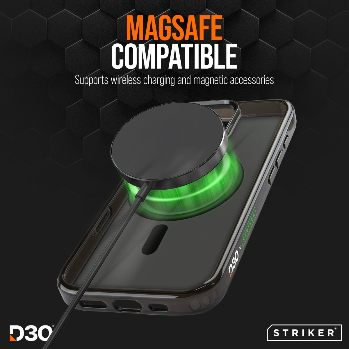 Striker X - Core - D3O Xtreme Impact Mag Case - Black - Samsung S25 5G - 123TelecomShop
