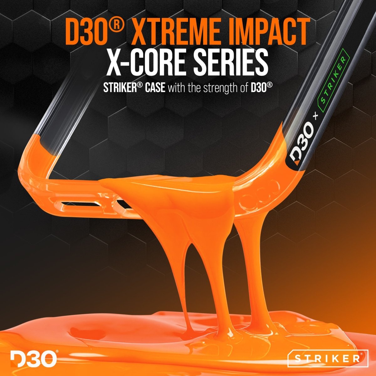 Striker X - Core - D3O Xtreme Impact Mag Case Pro - Clear - Apple Iphone 17 Pro - 123TelecomShop