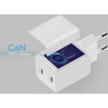 Mobiparts dubbele Thuislader Voedingsadapter - 35W - USB-C - Wit