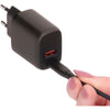 Musthavz-Adapter mit Kabel – 20 W – USB-C und Apple Lightning – Schwarz