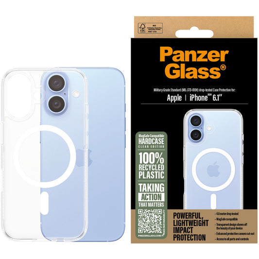 PanzerGlass Apple iPhone 16 MagSafe HardCase, Transparant