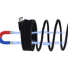 Mobiparts Extra Sterke Nylon Magnetische USB-C Kabel - Zwart
