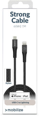 Mobilize Strong Nylon Cable Usb To Apple Mfi Lightning 2M. 12W Black