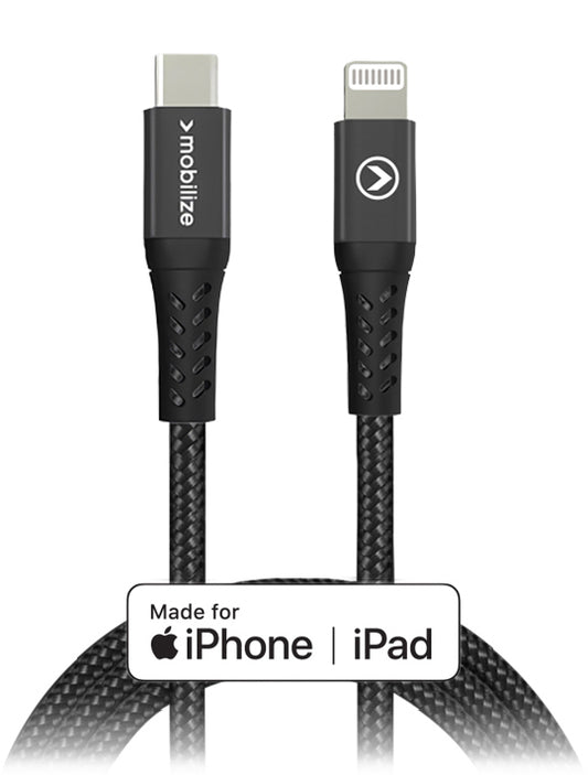 Mobilize Strong Nylon Cable Usb-C To Mfi Lightning 1M. 60W Black