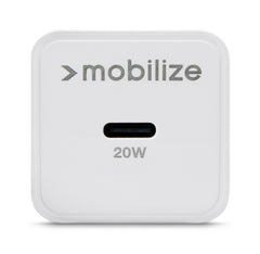 Mobilize Wall Charger Usb-C 20W With Pd + Mfi Lightning Nylon Cable 1.2M White
