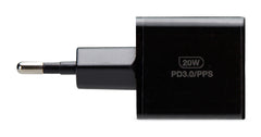 Mobilize Wall Charger Usb-C 20W With Pd + Mfi Lightning Nylon Cable 1.2M Black