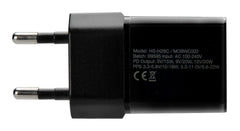 Mobilize Wall Charger Usb-C 20W With Pd + Mfi Lightning Nylon Cable 1.2M Black