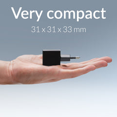 Mobilize Wall Charger Usb-C 20W With Pd + Mfi Lightning Nylon Cable 1.2M Black