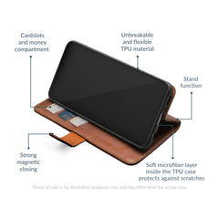 Mobilize Echt Lederen Bookcase voor de Samsung Galaxy S22 5G - Bruin