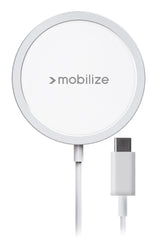 Mobilize Magnetic Wireless Charger Magsafe Compatible 15W White Aluminium
