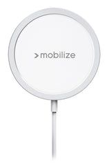 Mobilize Magnetic Wireless Charger Magsafe Compatible 15W White Aluminium