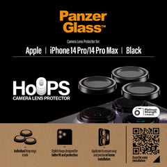 PanzerGlass Apple iPhone 14 Pro/14 Pro Max Hoops Kameraschutz, Schwarz